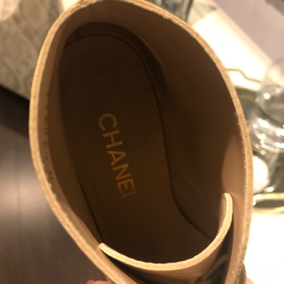 Chanel Cork Lace Up Booties - Picture 7 of 9